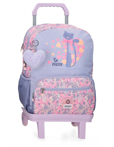 MOCHILA ADAP.42CM.2C C/CARRO ENSO SO PRETTY